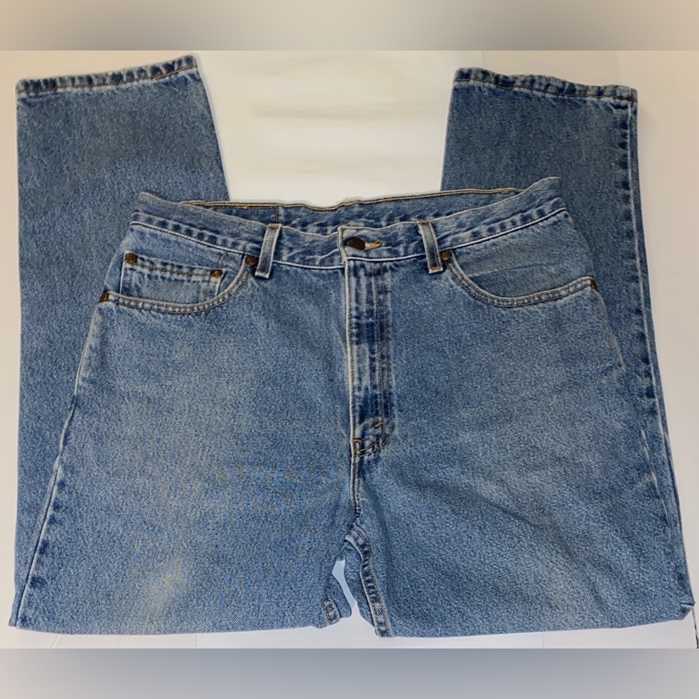 Vintage Y2K Levi's 540 Relaxed Fit Jeans Men's 34x29 Blue Brown Tab Made In USA